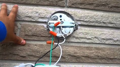 how to install junction box for outdoor light fixture youtube|external light fixture replacement.